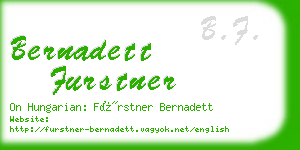 bernadett furstner business card